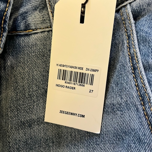 ZEE GEE WHY- “INDIGO RAIDER” wide leg size 27 for free people - Picture 9 of 11